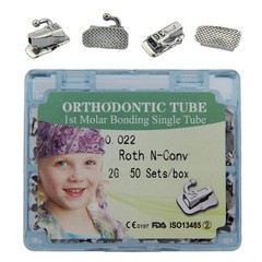 Dental Orthodontic Buccal Tube 1st 2nd Molar Tubes Roth MBT 0.022 Mesh Conv Mono