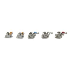Dental Orthodontic Brackets Metal Braces MIM Mini Roth MBT 0.018 345 Hooks 5-5