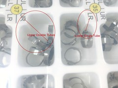 1Box Dental Orthodontic Molar Plain Bands U2/L1 U1/L1 Tube 320Pcs/Lot #33-#40+