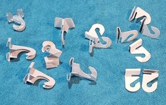 Asst 10 HOOKS For acoustical ceiling GRID easy to use
