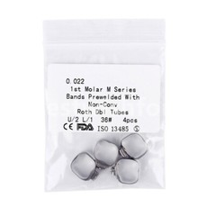 Dental Orthodontic Buccal Tube 1st Molar Bands U2/L1 Roth 0.022 Conv Prewelded