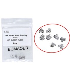 Dental Orthodontic Buccal Tube for 1st Molar Roth 0.022 Bonding 4pcs/pack