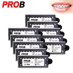 10X Dental Orthodontic Monoblock MIM Bracket Braces Mini Roth/ MBT 018/ 022 PROB