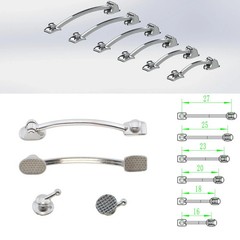 Dental Orthodontic Class II Distalizer Kit Clear Corrector Hook Button 16–27mm