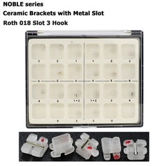 Dental Orthodontic Ceramic Brackets Braces Metal Slot Mini Roth 018 3 Hook 3M