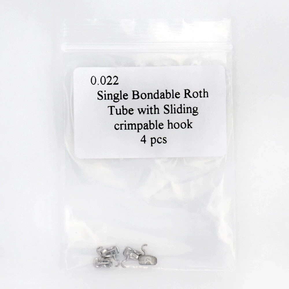 Dental Ortho Bondable Buccal Tube With Sliding Crimpable Hook 1st Molar MBT/Roth