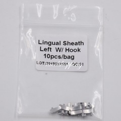 10Packs Dental Orthodontic Lingual Sheath Accessory with Left Hook 10Pcs/pack SS