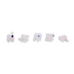 Dental Ortho Brackets MBT/Roth.022 3 4 5Hooks Ceramic Marked Invisible Clear AZ