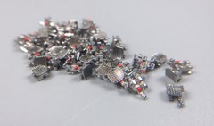 100Pcs Dental Orthodontic Brackets Ceramic Metal Bracket Mini Roth Hooks 022