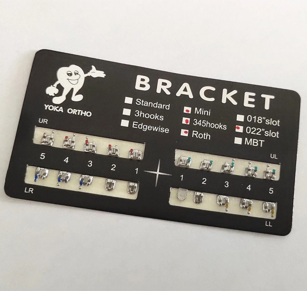 10 Sets Dental Metal Brackets Braces Mini Roth 022/018 Slot 345 hooks Mesh Base
