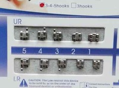 10 Sets Dental Orthodontic Metal Brackets Mini Edgewise 022 345 hooks Mesh Base