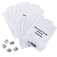 10/bag Dental Orthodontic Lingual Buttons Bondable Direct Eyelet Round Base