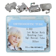 USA Dental Orthodontic Buccal Tubes MBT Roth 022 1st 2nd Molar Bondable Single
