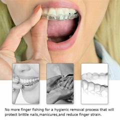 Dental Orthodontic Clear Aligner Chewie Brace Removal Tool Tray Take Off Plastic