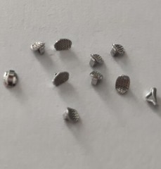 50 Pieces Dental Orthodontic Lingual Buttons With Direct Bond Eyelets Round Base