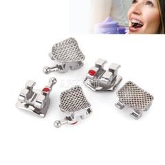 10 Packs AZDENT Dental Orthodontic Brackets Braces Metal Mini Roth.022 Hooks 345