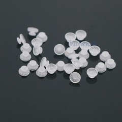 US 100Pcs/Pack Dental Ortho Ceramic Clear Lingual Buttons Bondable Round Base