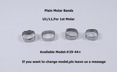4Pcs/Pack Dental Orthodontic 1st Plain Molar Bands #29-44+ Buccal Tubes