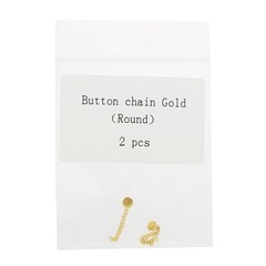 Dental Ortho Lingual Button Traction Chain Round Golden Plated Round Rectangular