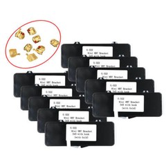 10 kit Dental 18K Gold Coated Orthodontic Metal Bracket Mini MBT 022 3-4-5 hooks