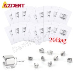 20 Pack AZDENT Dental Orthodontic Crimpable Hook Stops Stainless for Wire Use