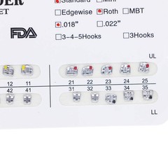 1-100 Packs Dental Orthodontic Bracket Braces Standard Roth 018 No Hook