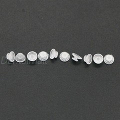 US 100Pcs Dental Orthodontic Ceramic Lingual Button Bondable Round Base Clear