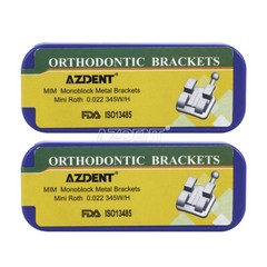 10 Kits Dental Orthodontic MIM Monoblock Bracket Brace Mini Roth.022 3-4-5 Hooks