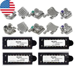 Dental Orthodontic Metal Brackets Braces Mini Roth MBT 018 022 345 Hooks MIM