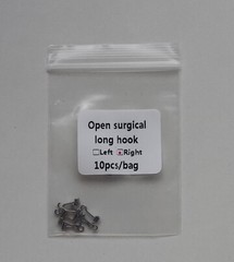 100Pieces Dental Orthodontic Crimpable hooks Long curved Right Metal 10 Pcs/Pack