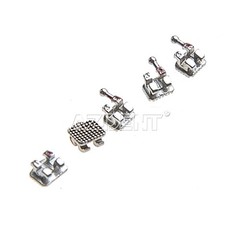 100Pcs Dental Orthodontic Inblock Metal Brackets Braces Mini MBT.022 Hooks 3-4-5