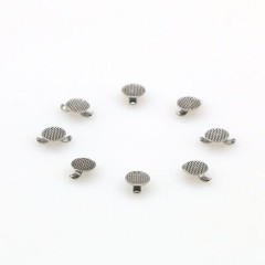 Dental Cleat Double Wing Ortho Bonding Round Lingual Button Mesh Base 10Pcs/Bag