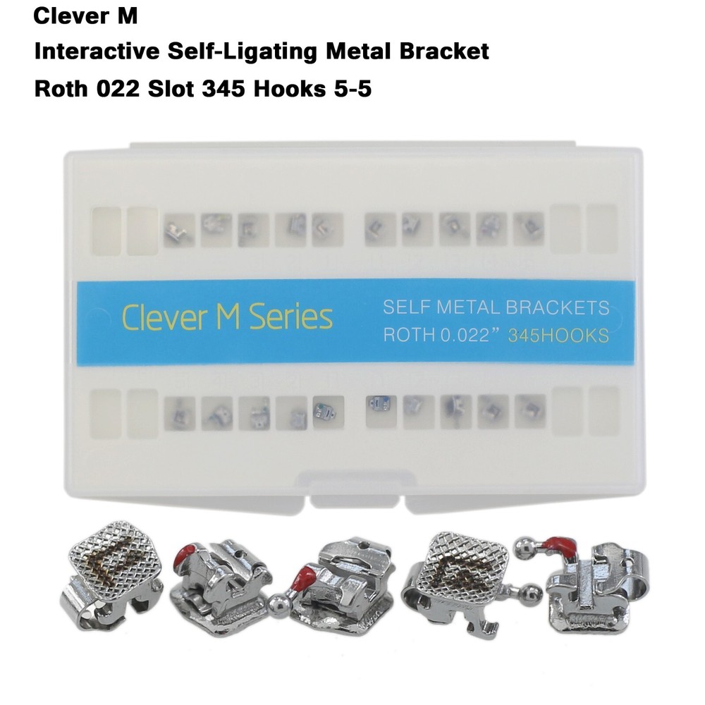 Dental Orthodontic Self Ligating Brackets Metal Braces Roth MBT 022 DAMON Q AO