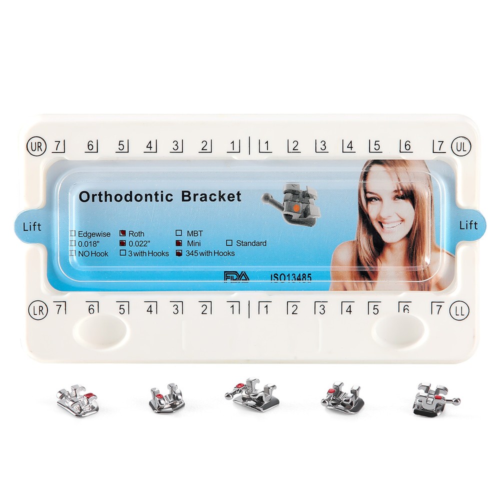 Dental Medical Orthodontic Mesh Base Brackets Mini Roth/MBT 022/018 Metal Inject