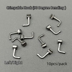 10pcs/pack Dental Orthodontic 90degrees Crimpable Hooks Right/Left Bending Hook