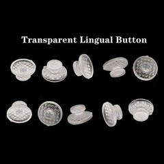 10 Pcs/Pack Dental Orthodontic Composite Ceramic Clear Lingual Button Bondable