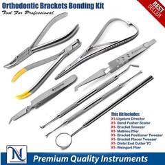 Ortho Bonding Kit Braces Brackets Holding Placing Pliers Tweezers Scalers Setup