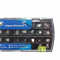 28pcs/set Dental Orthodontic Metal Lingual Brackets Brace Buccal Tubes