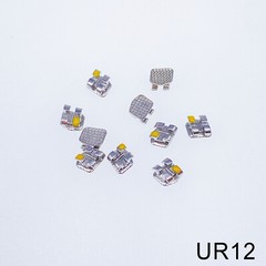 Dental Orthodontic Bracket Braces In Bulk Mini Roth 022 Slot Hooks 345 Metal
