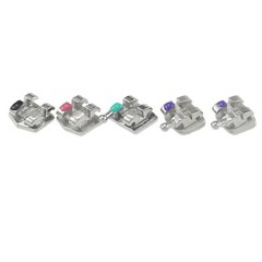 10 Sets Dental Brackets Orthodontic Braces Metal Mini MBT 022 345 Hooks MIM Twin
