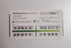 10 Packs Dental Orthodontic Metal Brackets Mini Roth .022 345 hooks Mesh Base CE