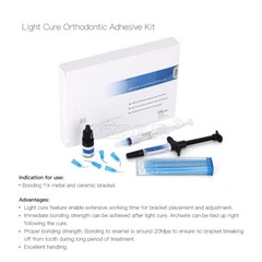 200Pc Dental Orthodontic Brackets Braces Mini Roth.022/Light Cure Adhesive Kit