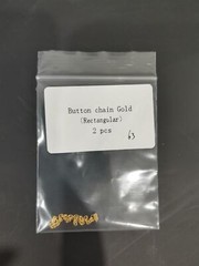 Dental Orthodontic Traction Chain Round Lingual Button Chains Gold Plated 4Pcs