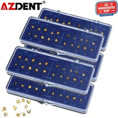 5X AZDENT Dental Orthodontic Brackets Braces 24K Gold Plated Roth.022 345 Hooks