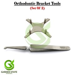 Dental Positioning Gauge Ortho Bracket Placement Bonding Reverse Action Tweezers