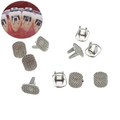 100 Pcs Dental Orthodontics Tongue Tamers Mini Spur Educador Lingual Mesh Base