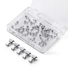 Dental Orthodontic Crimpable Hooks 50pcs Stainless Steel Archwire Fix Silver