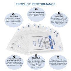 AZDENT Dental Orthodontic Niti Thermal Activated Round Arch Wire Natural Form