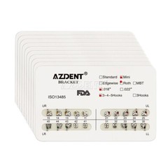 20PCS AZDENT Dental Orthodontic Brackets Braces Mini Roth Slot.018 Hooks 3-4-5