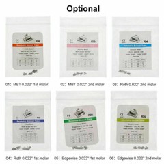 4 Pcs/Pack Dental Orthodontic 1st/2nd Buccal Tube 022/018 MBT/Roth/Edgewise